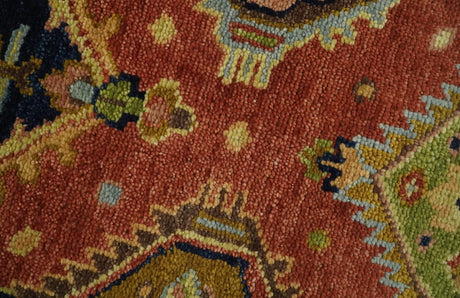 Hand Knotted Rust and Brown Antique Traditional Multi size wool Area Rug