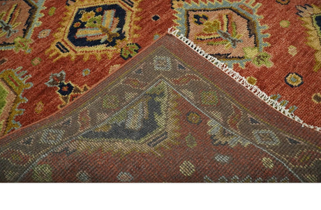 Hand Knotted Rust and Brown Antique Traditional Multi size wool Area Rug