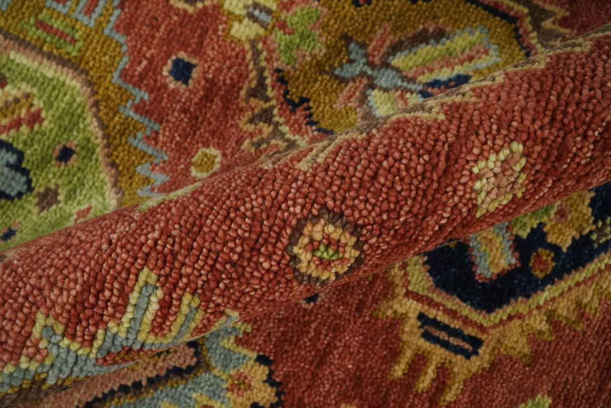 Hand Knotted Rust and Brown Antique Traditional Multi size wool Area Rug