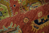 Hand Knotted Rust and Brown Antique Traditional Multi size wool Area Rug
