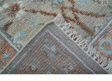 Hand knotted Silver And Rust Traditional Turkish Design 2.6x10 Wool Area Rug