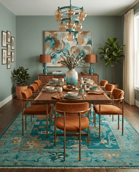 Hand Knotted Teal Traditional Oushak Multi size wool area rug