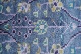 Hand Knotted Traditional Design Blue And Ivory 2x3 Wool Area Rug