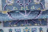 Hand Knotted Traditional Design Blue And Ivory 2x3 Wool Area Rug