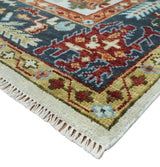 Hand Knotted traditional Oriental Ivory, Rust and Gray wool Area Rug