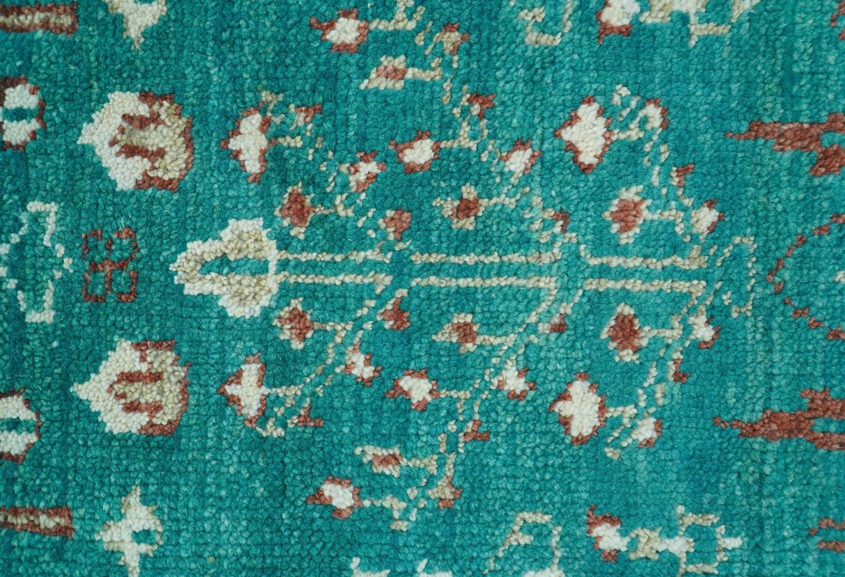 Hand knotted Tree of life Teal Traditional Style 4x6 Wool Area Rug