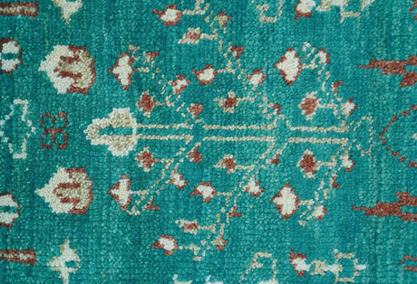 Hand knotted Tree of life Teal Traditional Style 4x6 Wool Area Rug
