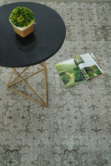 Hand Knotted Wool Blend Traditional Silver and Brown Area Rug