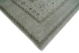 Hand Knotted Wool Blend Traditional Silver and Brown Area Rug