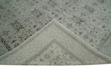 Hand Knotted Wool Blend Traditional Silver and Brown Area Rug
