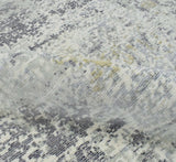 Hand Loom 6x9 Modern Abstract Gray and Ivory Area Rug