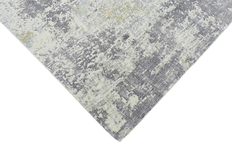 Hand Loom 6x9 Modern Abstract Gray and Ivory Area Rug