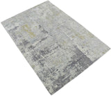 Hand Loom 6x9 Modern Abstract Gray and Ivory Area Rug