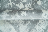 Hand Loom 8x10 Abstract Ivory and Gray Blended Wool and Bamboo Silk Area Rug