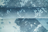 Hand Loom Modern Abstract Blue Wool and Bamboo Silk Area Rug