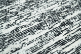 Hand Made 5x8 Black and Ivory Wool Area Rug