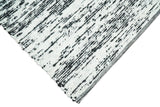 Hand Made 5x8 Black and Ivory Wool Area Rug