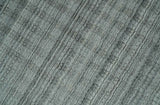 Hand Made 8x10 Modern Stripes Charcoal And Gray Blended Wool Area Rug