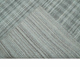 Hand Made 8x10 Modern Stripes Charcoal And Gray Blended Wool Area Rug