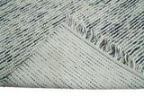 Hand Made Beige and Charcoal Wool Area Rug