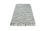 Hand Made Beige and Charcoal Wool Area Rug