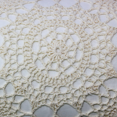 Hand Made Crochet Cotton Neckroll Pillow