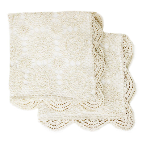 Hand Made Crochet Cotton Pillow Sham Pairs