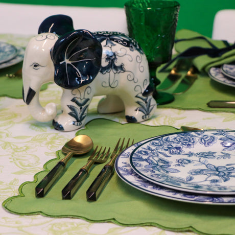 Hand-painted Embera and Nyala Elephants – Pair-Other Table Decoration-Parc Decor