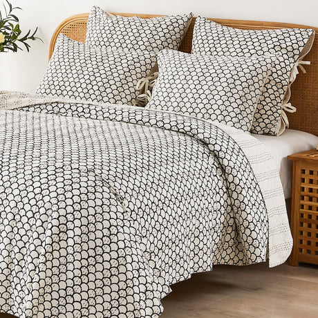 Hand Stitched Block Print Kantha Coverlets