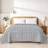 Hand Stitched Block Print Kantha Coverlets-Coverlet-Parc Decor