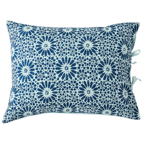 Hand Stitched Block Print Kantha Pillow Sham Pairs-Pillow Sham-Parc Decor