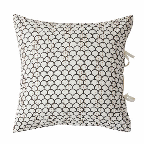 Hand Stitched Block Print Kantha Pillow Sham Pairs-Pillow Sham-Parc Decor