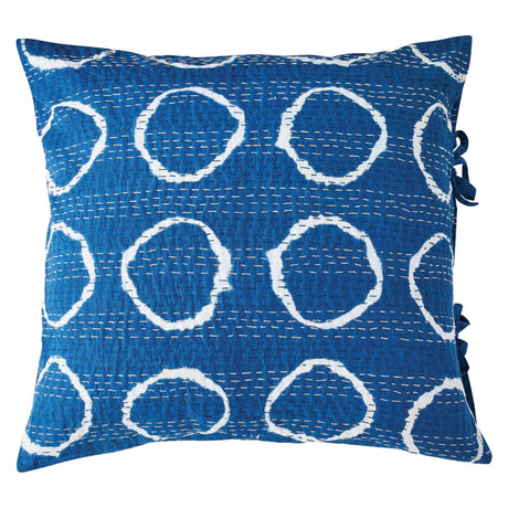 Hand Stitched Block Print Kantha Pillow Sham Pairs-Pillow Sham-Parc Decor