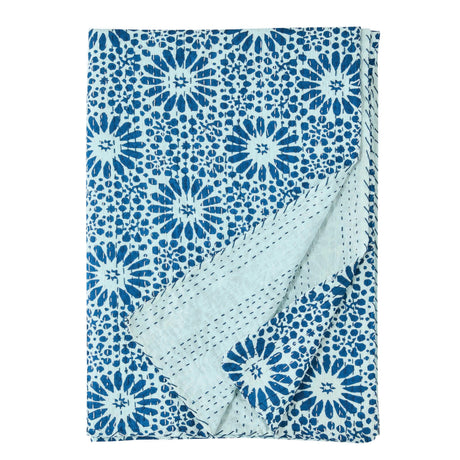 Hand Stitched Block Print Kantha Throws