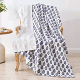Hand Stitched Block Print Kantha Throws-Throw-Parc Decor