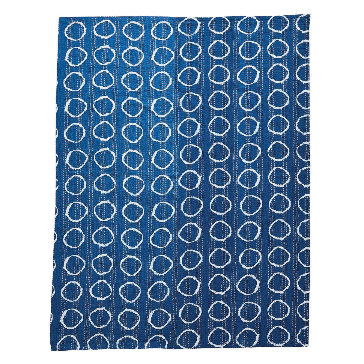 Hand Stitched Block Print Kantha Throws-Throw-Parc Decor