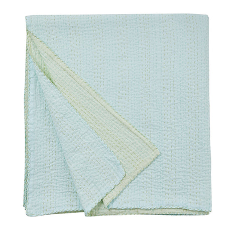 Hand Stitched Reversible Kantha Coverlets-Coverlet-Parc Decor