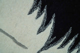 Hand Tufted 2x3 Animal Black And White Cat Wool Area Rug