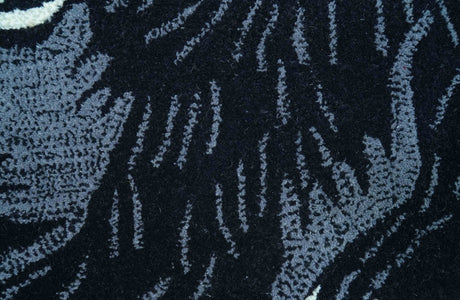 Hand Tufted 2x3 Animal Black Panther Wool Area Rug-Area Rug-Parc Decor