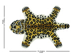 Hand Tufted 2x3 Gold Animal Leopard Wool Area Rug