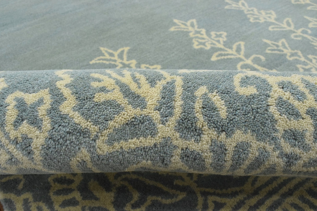 Hand Tufted 5x8 Gray And Beige Modern Style Wool Area Rug