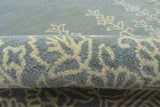 Hand Tufted 5x8 Gray And Beige Modern Style Wool Area Rug