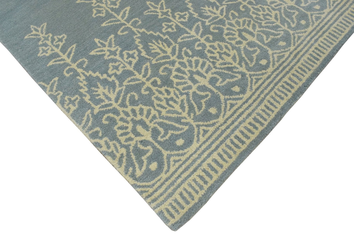 Hand Tufted 5x8 Gray And Beige Modern Style Wool Area Rug