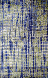 Hand Tufted 5x8 Modern Abstract Blue And Green Wool Area Rug