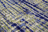 Hand Tufted 5x8 Modern Abstract Blue And Green Wool Area Rug
