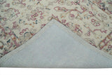 Hand Tufted 5x8 Pink and Beige Wool Textured Loop Area Rug