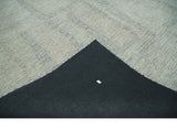 Hand Tufted 8x10 Ivory, Olive and Charcoal Modern Abstract Stripes Design Rug