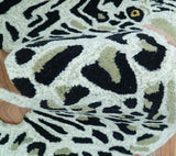 Hand Tufted Animal Cat White And Black 2x3 Wool Area Rug