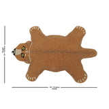 Hand Tufted Animal Lion Brown 2x3 Wool Area Rug-Parc Decor