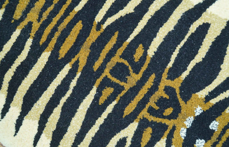 Hand Tufted Animal Tiger Black 3x5 Wool Area Rug-Parc Decor